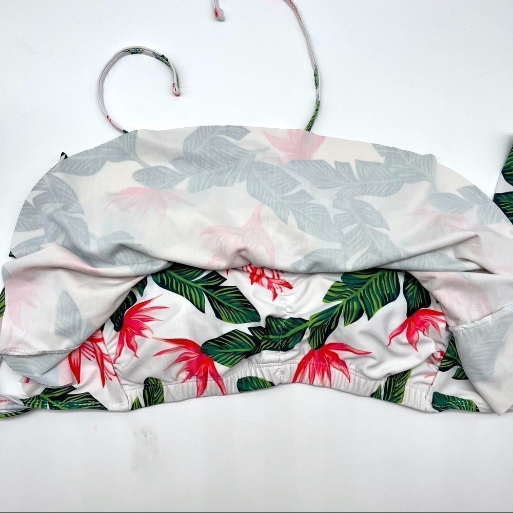 Heat Move Retro Double Ruffled Flounce Bikini Top - Picture 5 of 12